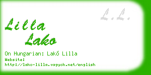 lilla lako business card